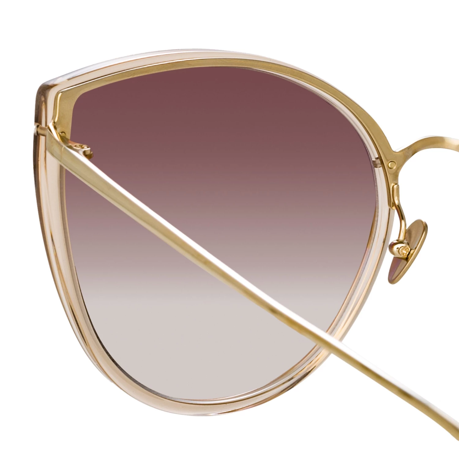 LINDA FARROW (U.K.) Women's Silvie Cat Eye Sunglasses In Ash And Mocha 3 LINDA FARROW (U.K.) Women's Silvie Cat Eye Sunglasses In Ash And Mocha