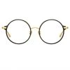 LINDA FARROW (U.K.) The LINDA FARROW Spring/Summer '22 Collection Bara Round Optical Frame In Black
