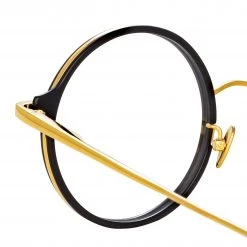 LINDA FARROW (U.K.) The LINDA FARROW Spring/Summer '22 Collection Bara Round Optical Frame In Black