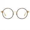 LINDA FARROW (U.K.) Bara Round Optical Frame In Tortoiseshell