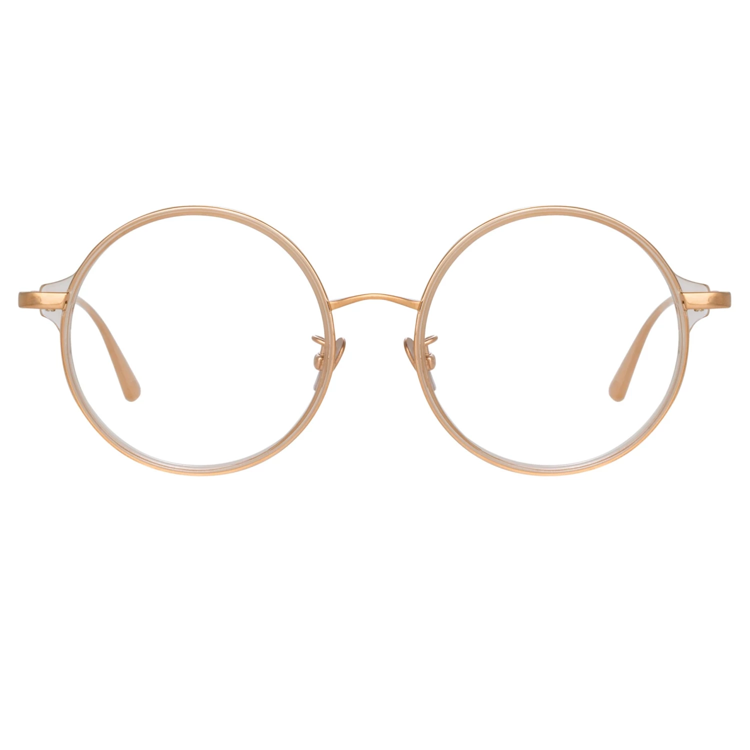 LINDA FARROW (U.K.) Bara Round Optical Frame In Ash 2 LINDA FARROW (U.K.) Bara Round Optical Frame In Ash