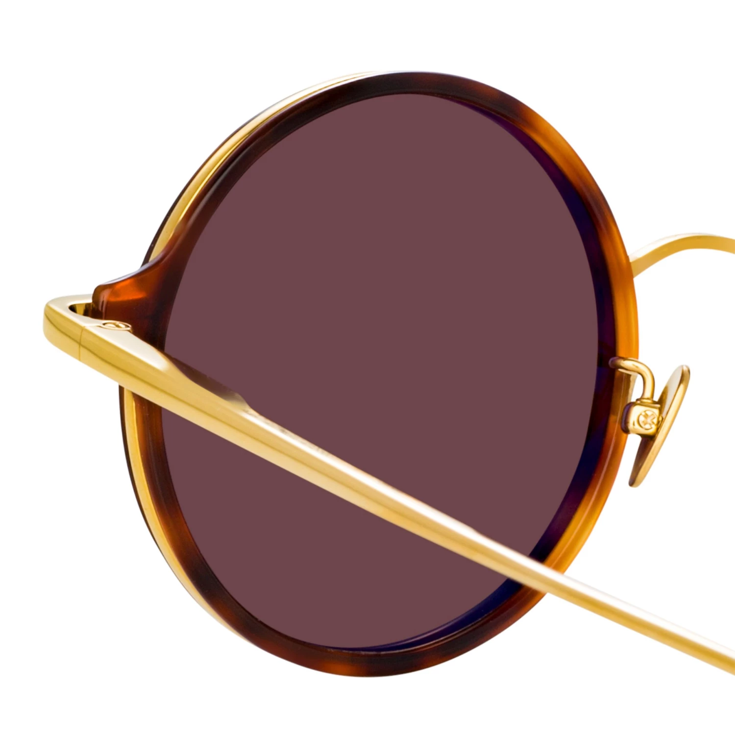 LINDA FARROW (U.K.) Women's Bara Round Sunglasses In Tortoiseshell 4 LINDA FARROW (U.K.) Women's Bara Round Sunglasses In Tortoiseshell