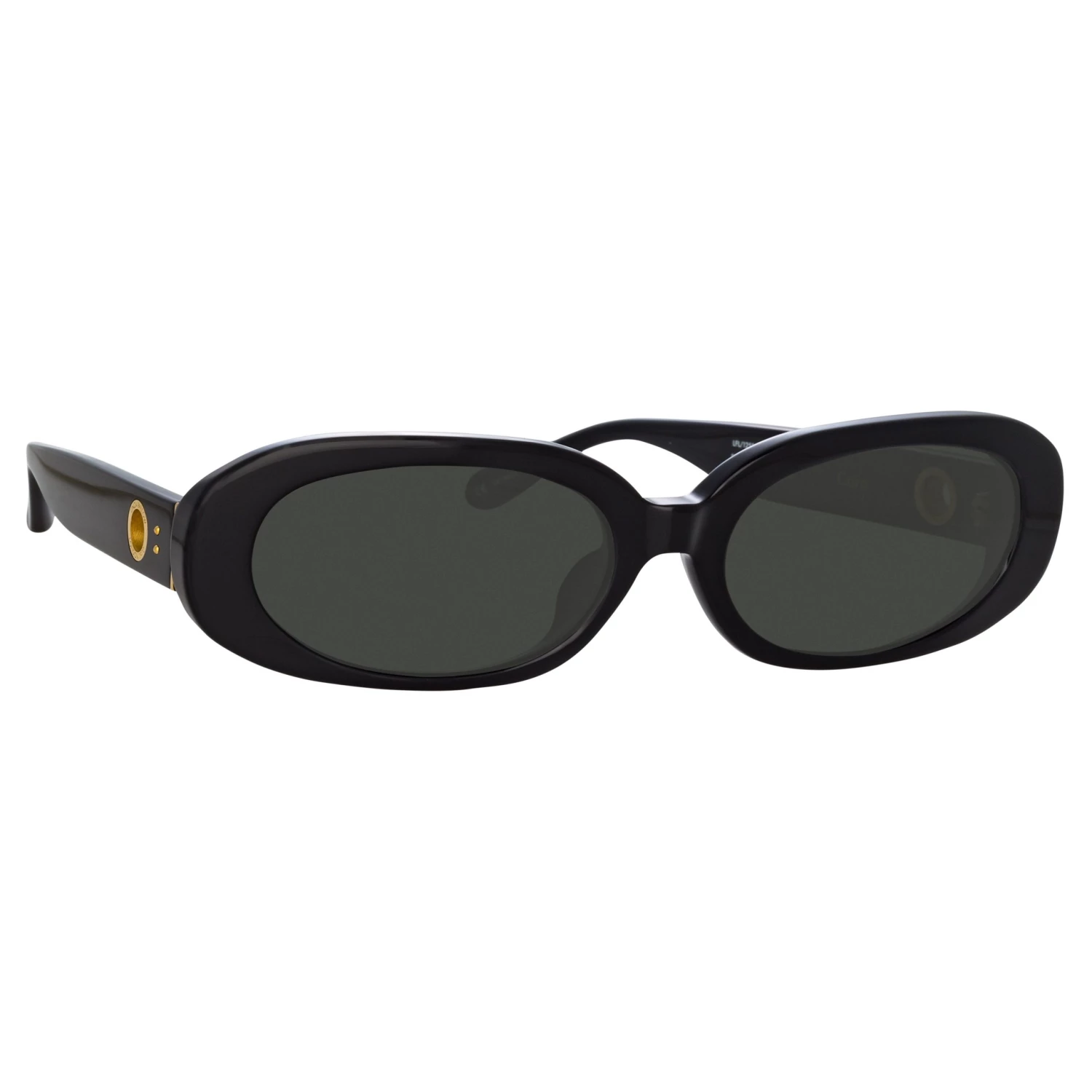 LINDA FARROW (U.K.) Women's Cara Oval Sunglasses In Black 3 LINDA FARROW (U.K.) Women's Cara Oval Sunglasses In Black