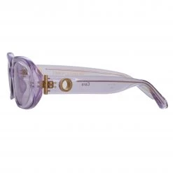 LINDA FARROW (U.K.) Women's Cara Oval Sunglasses In Lilac