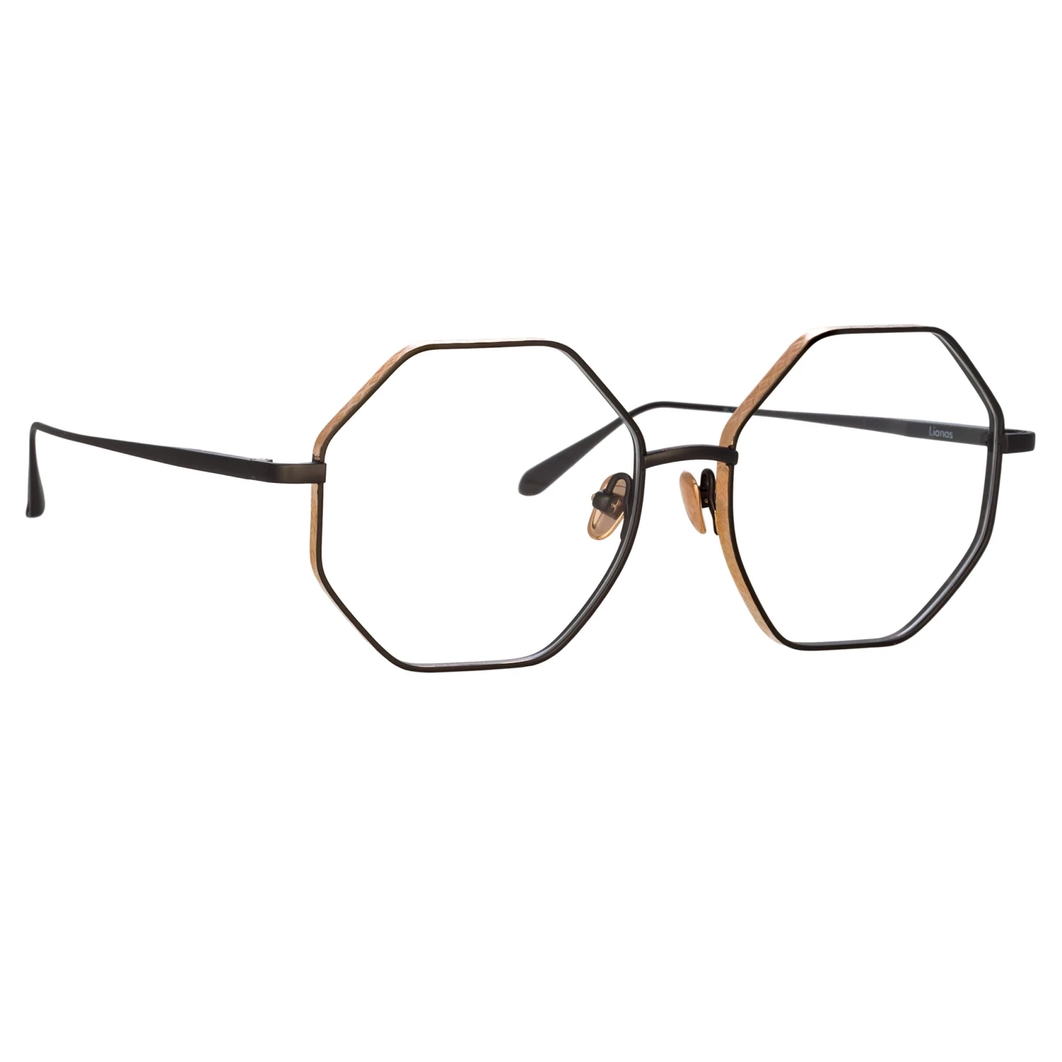 LINDA FARROW (U.K.) The LINDA FARROW Spring/Summer '22 Collection Lianas Hexagon Optical Frame In Black 2 LINDA FARROW (U.K.) The LINDA FARROW Spring/Summer '22 Collection Lianas Hexagon Optical Frame In Black