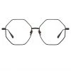 LINDA FARROW (U.K.) The LINDA FARROW Spring/Summer '22 Collection Lianas Hexagon Optical Frame In Black