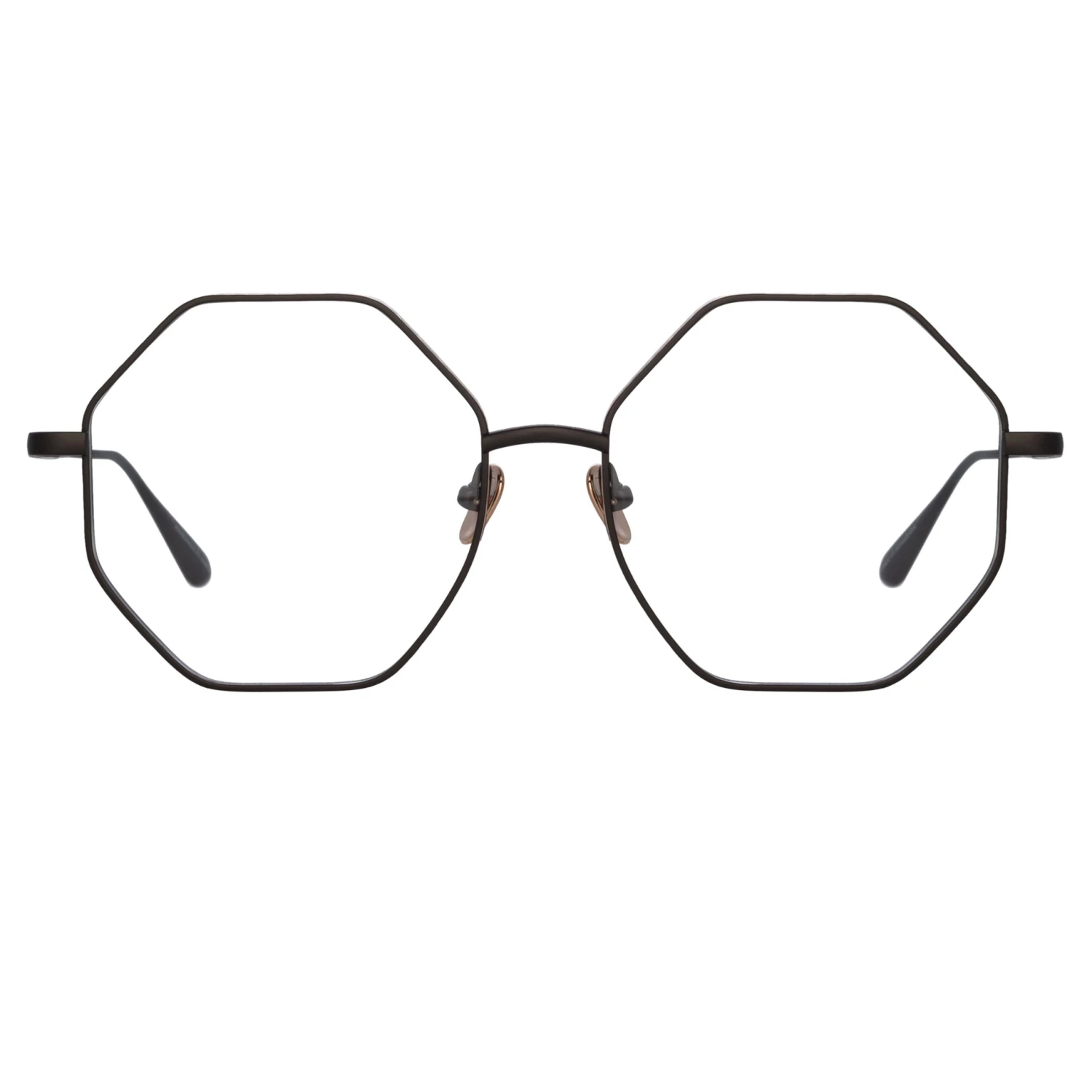 LINDA FARROW (U.K.) The LINDA FARROW Spring/Summer '22 Collection Lianas Hexagon Optical Frame In Black 1 LINDA FARROW (U.K.) The LINDA FARROW Spring/Summer '22 Collection Lianas Hexagon Optical Frame In Black