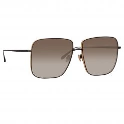 LINDA FARROW (U.K.) Andoa Squared Sunglasses In Black 7 LINDA FARROW (U.K.) Andoa Squared Sunglasses In Black