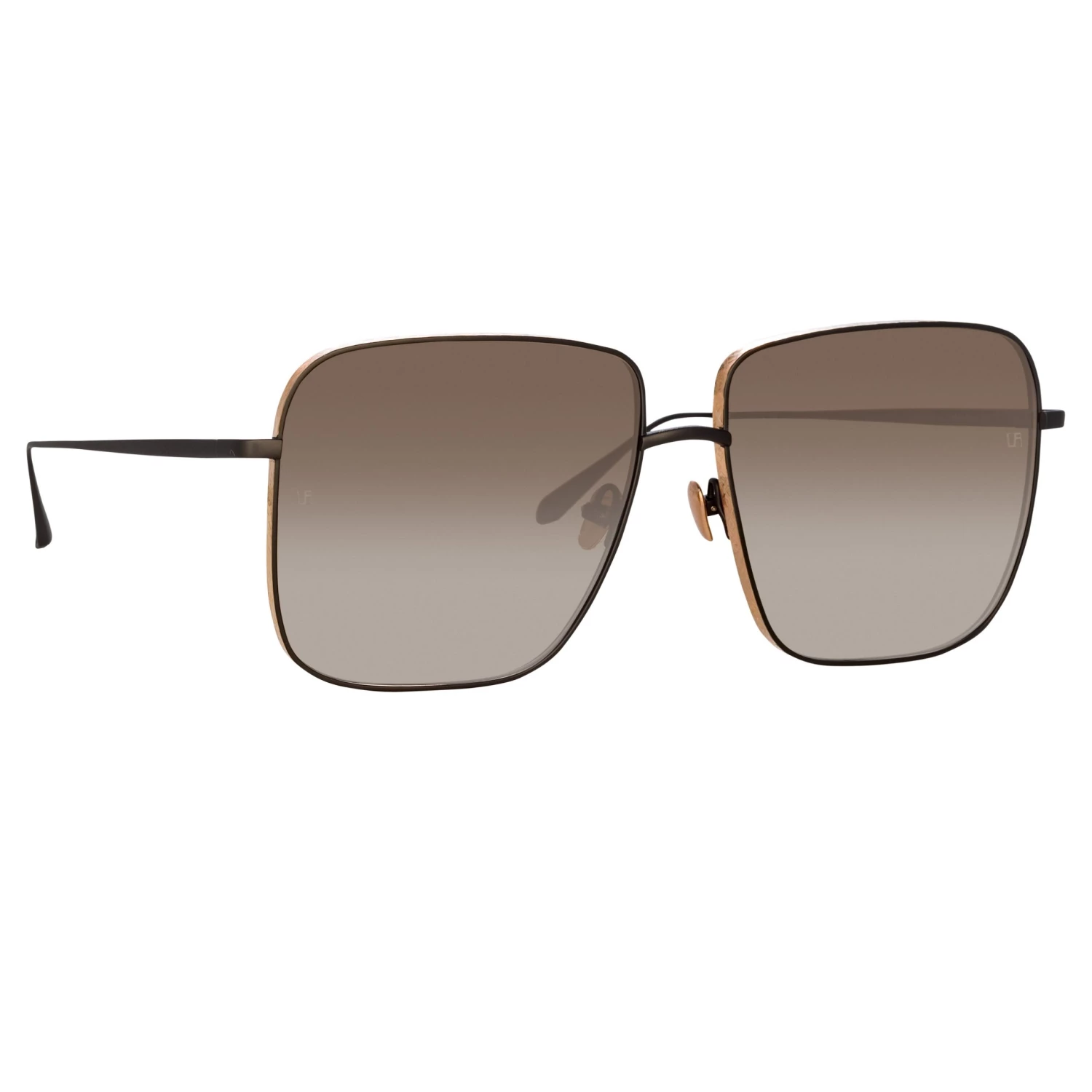 LINDA FARROW (U.K.) Andoa Squared Sunglasses In Black 3 LINDA FARROW (U.K.) Andoa Squared Sunglasses In Black