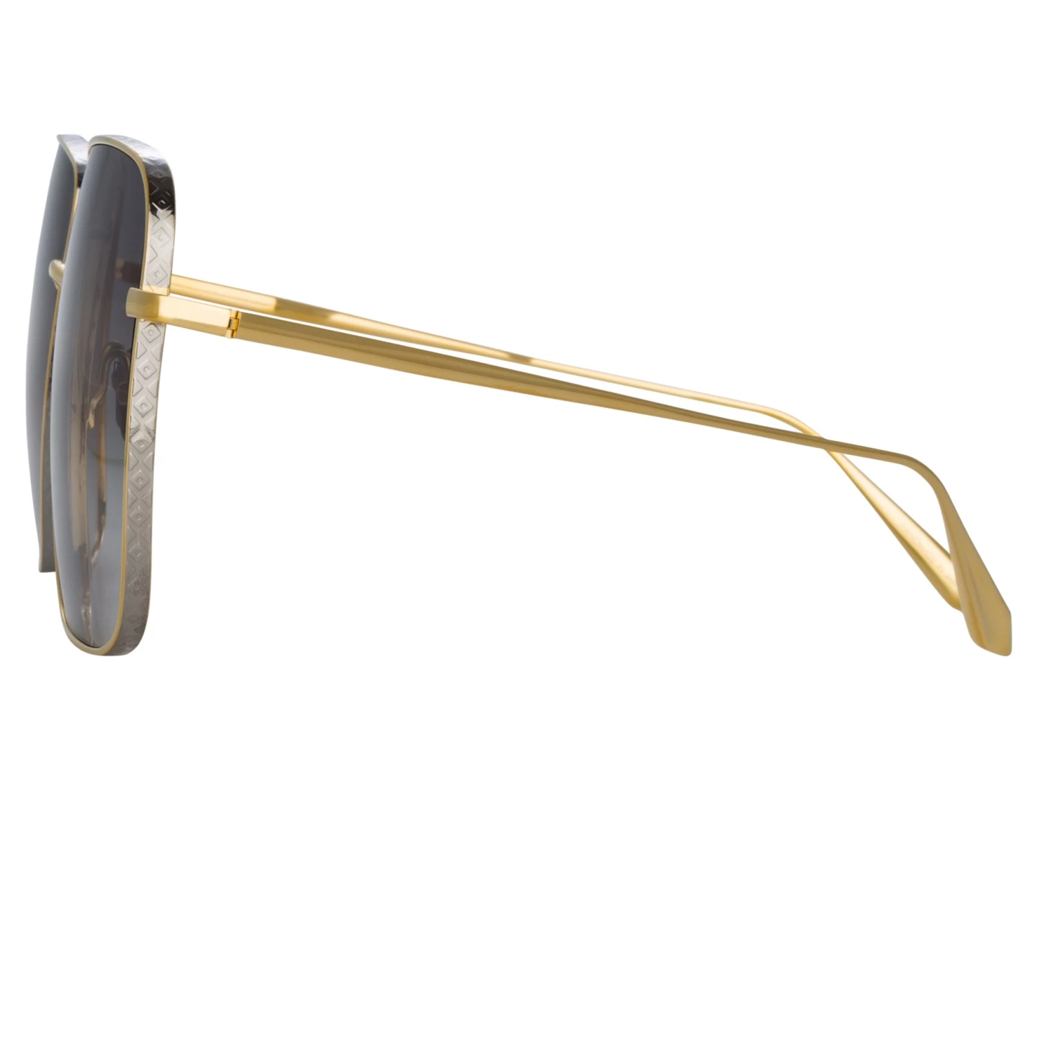 LINDA FARROW (U.K.) Andoa Squared Sunglasses In Yellow Gold Women's 3 LINDA FARROW (U.K.) Andoa Squared Sunglasses In Yellow Gold Women's