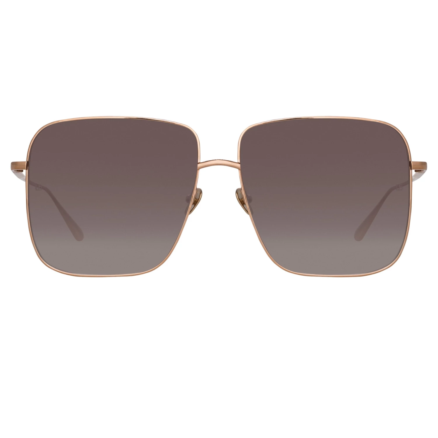 LINDA FARROW (U.K.) Women's Andoa Squared Sunglasses In Rose Gold 1 LINDA FARROW (U.K.) Women's Andoa Squared Sunglasses In Rose Gold