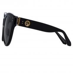 LINDA FARROW (U.K.) Women's Madi Oversized Sunglasses In Black