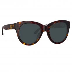 LINDA FARROW (U.K.) Madi Oversized Sunglasses In Tortoiseshell 7 LINDA FARROW (U.K.) Madi Oversized Sunglasses In Tortoiseshell