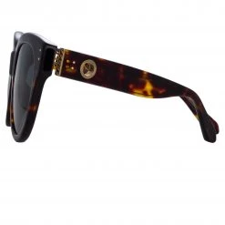LINDA FARROW (U.K.) Madi Oversized Sunglasses In Tortoiseshell 8 LINDA FARROW (U.K.) Madi Oversized Sunglasses In Tortoiseshell