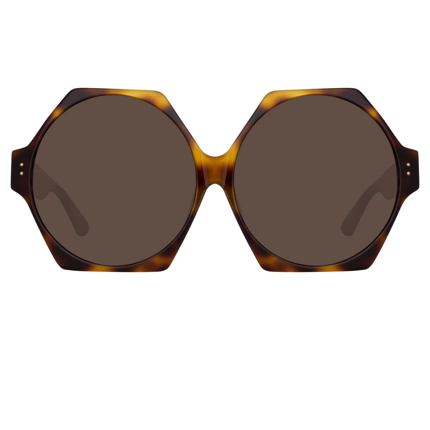 LINDA FARROW (U.K.) Bora Hexagon Sunglasses In Tortoiseshell Women's 1 LINDA FARROW (U.K.) Bora Hexagon Sunglasses In Tortoiseshell Women's