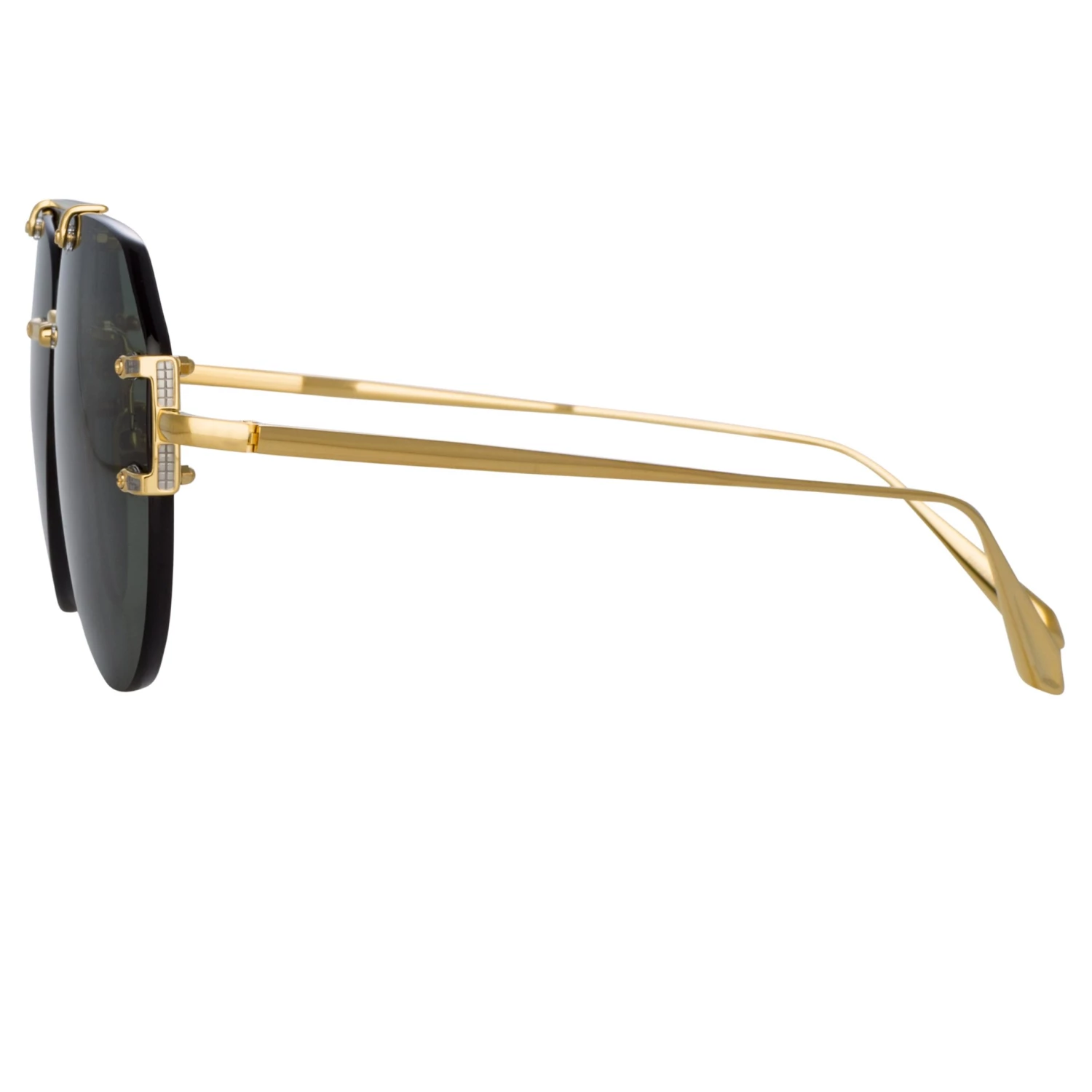 LINDA FARROW (U.K.) Duit Aviator Sunglasses In Yellow Gold Women's 3 LINDA FARROW (U.K.) Duit Aviator Sunglasses In Yellow Gold Women's