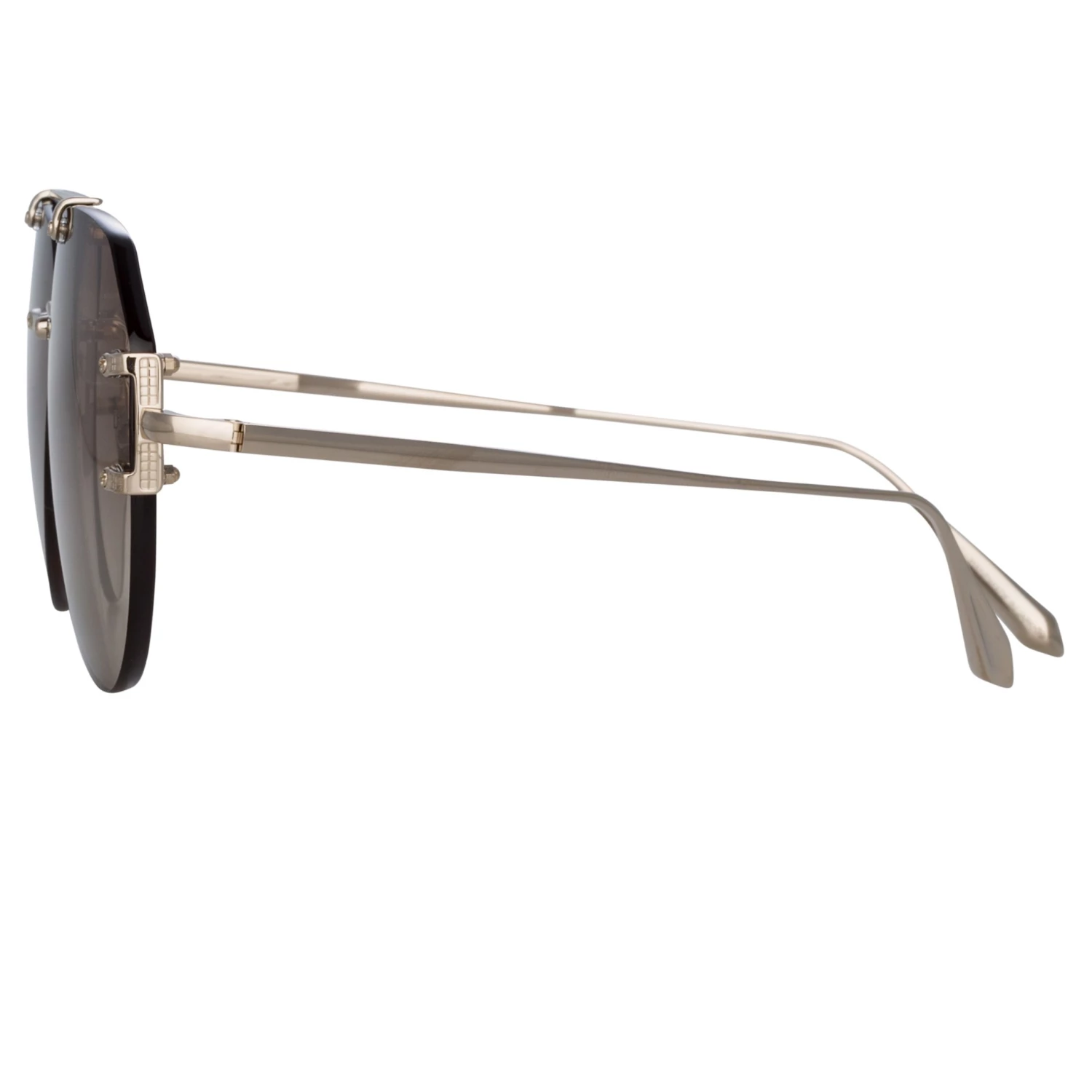 LINDA FARROW (U.K.) Duit Aviator Sunglasses In Light Gold 3 LINDA FARROW (U.K.) Duit Aviator Sunglasses In Light Gold