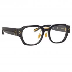 Linda Farrow Ramon Rectangular Optical Frame In Black The LINDA FARROW Spring/Summer '22 Collection