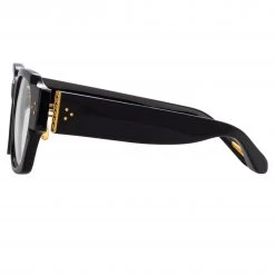 Linda Farrow Ramon Rectangular Optical Frame In Black The LINDA FARROW Spring/Summer '22 Collection