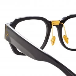 Linda Farrow Ramon Rectangular Optical Frame In Black The LINDA FARROW Spring/Summer '22 Collection