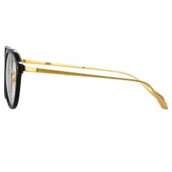 LINDA FARROW (U.K.) Cacao Angular Sunglasses In Black 6 LINDA FARROW (U.K.) Cacao Angular Sunglasses In Black