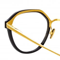 LINDA FARROW (U.K.) Cacao Angular Sunglasses In Black 7 LINDA FARROW (U.K.) Cacao Angular Sunglasses In Black