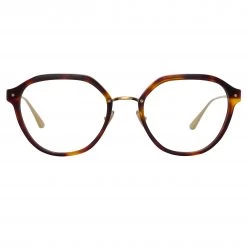 LINDA FARROW (U.K.) The LINDA FARROW Spring/Summer '22 Collection Cacao Angular Sunglasses In Tortoiseshell