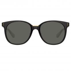LINDA FARROW (U.K.) Palla D-Frame Sunglasses In Black Women's