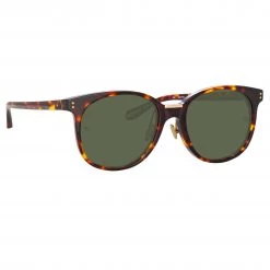 LINDA FARROW (U.K.) Palla D-Frame Sunglasses In Tortoiseshell Women's