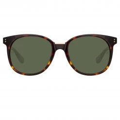 LINDA FARROW (U.K.) Palla D-Frame Sunglasses In Tortoiseshell Women's