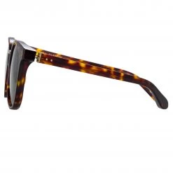 LINDA FARROW (U.K.) Palla D-Frame Sunglasses In Tortoiseshell Women's 6 LINDA FARROW (U.K.) Palla D-Frame Sunglasses In Tortoiseshell Women's