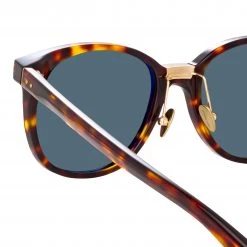 LINDA FARROW (U.K.) Palla D-Frame Sunglasses In Tortoiseshell Women's 7 LINDA FARROW (U.K.) Palla D-Frame Sunglasses In Tortoiseshell Women's