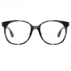 Linda Farrow The LINDA FARROW Spring/Summer '22 Collection Palla Optical D-Frame Frame In Blue Tortoiseshell
