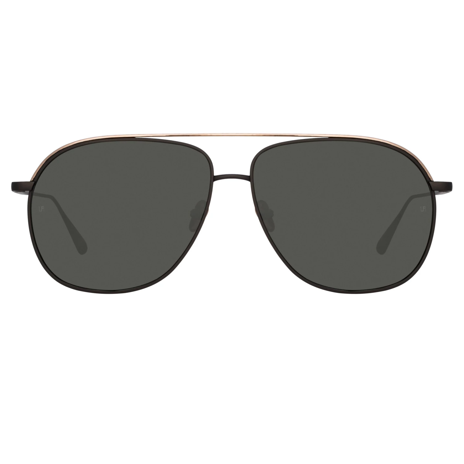 LINDA FARROW (U.K.) Matis Aviator Sunglasses In Black 2 LINDA FARROW (U.K.) Matis Aviator Sunglasses In Black