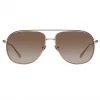 LINDA FARROW (U.K.) Matis Aviator Sunglasses In Rose Gold