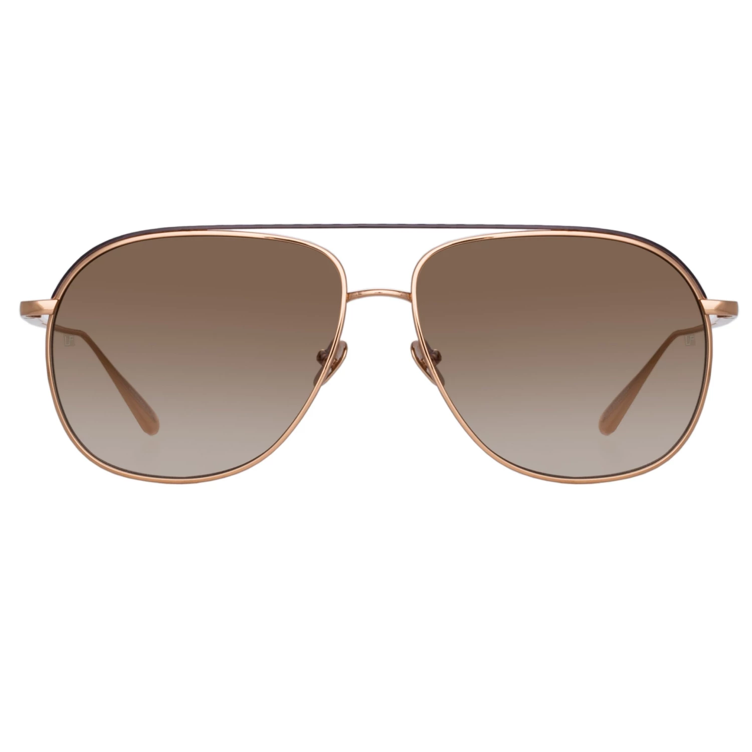 LINDA FARROW (U.K.) Matis Aviator Sunglasses In Rose Gold 1 LINDA FARROW (U.K.) Matis Aviator Sunglasses In Rose Gold