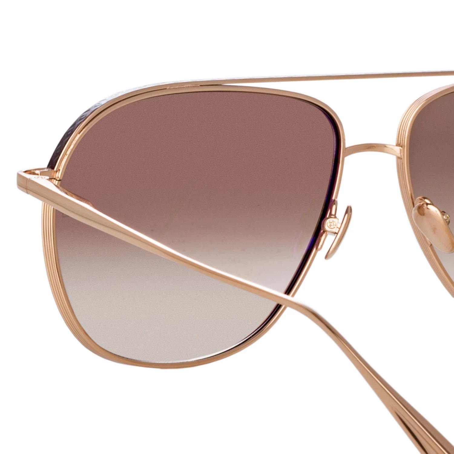 LINDA FARROW (U.K.) Matis Aviator Sunglasses In Rose Gold 4 LINDA FARROW (U.K.) Matis Aviator Sunglasses In Rose Gold