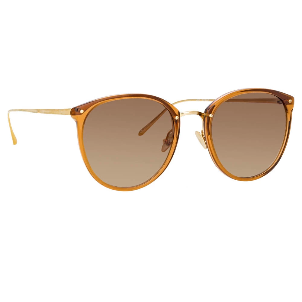 Linda Farrow Women's The Calthorpe | Oval Sunglasses In Brown Frame (C75) 2 Linda Farrow Women's The Calthorpe | Oval Sunglasses In Brown Frame (C75)