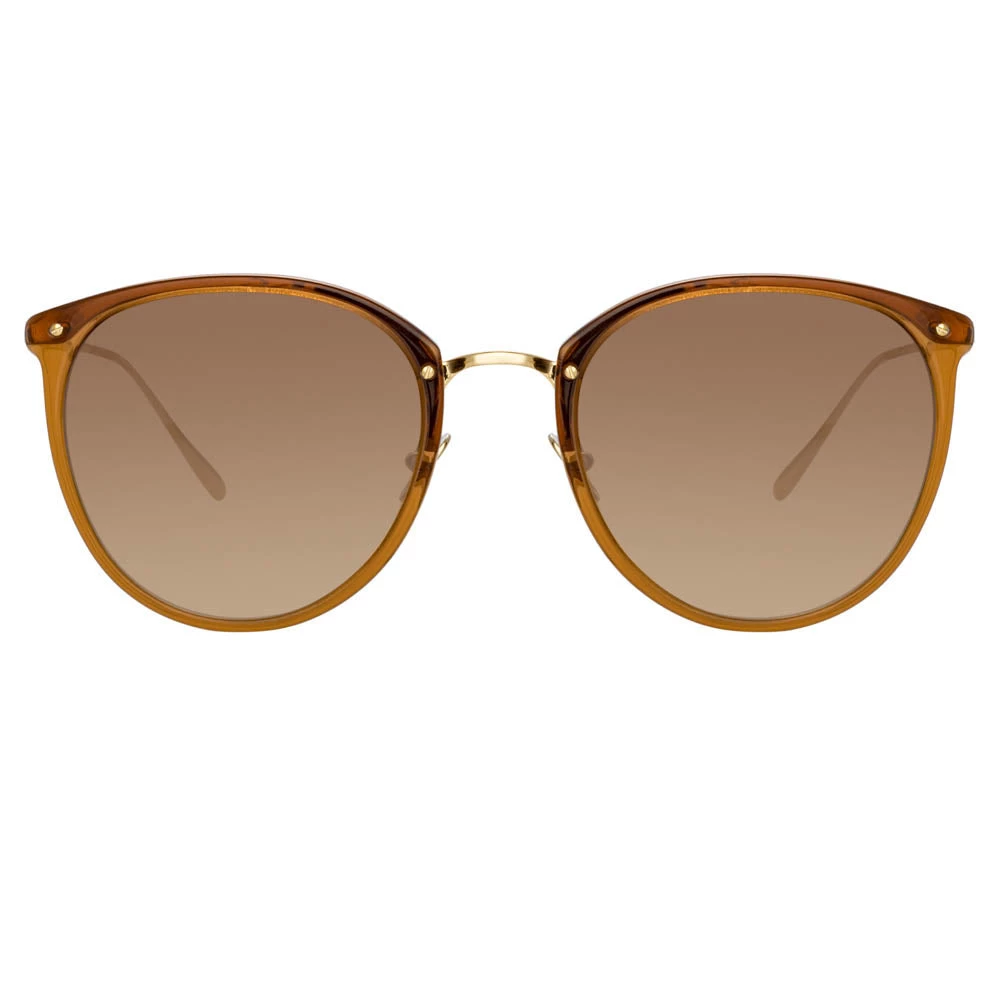 Linda Farrow Women's The Calthorpe | Oval Sunglasses In Brown Frame (C75) 1 Linda Farrow Women's The Calthorpe | Oval Sunglasses In Brown Frame (C75)