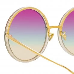 Linda Farrow Kew Oversized Sunglasses In Truffle Women's 9 Linda Farrow Kew Oversized Sunglasses In Truffle Women's