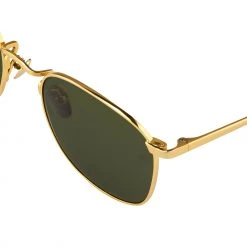 Linda Farrow The Simon | Men's Square Sunglasses In Green / Yellow Gold (C5) 9 Linda Farrow The Simon | Men's Square Sunglasses In Green / Yellow Gold (C5)