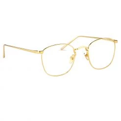 Linda Farrow The Simon | Square Optical Frame In Yellow Gold (C6)