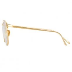 Linda Farrow The Simon | Square Optical Frame In Yellow Gold (C6)