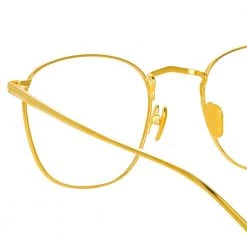 Linda Farrow The Simon | Square Optical Frame In Yellow Gold (C6)