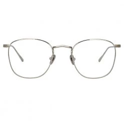 Linda Farrow The Simon | Square Optical Frame In White Gold (C7)
