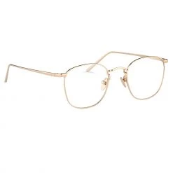 Linda Farrow The Simon | Square Optical Frame In Rose Gold (C8) The CORE Optical Collection
