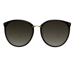 Linda Farrow The Kings | Oversized Sunglasses In Black Frame (C1)