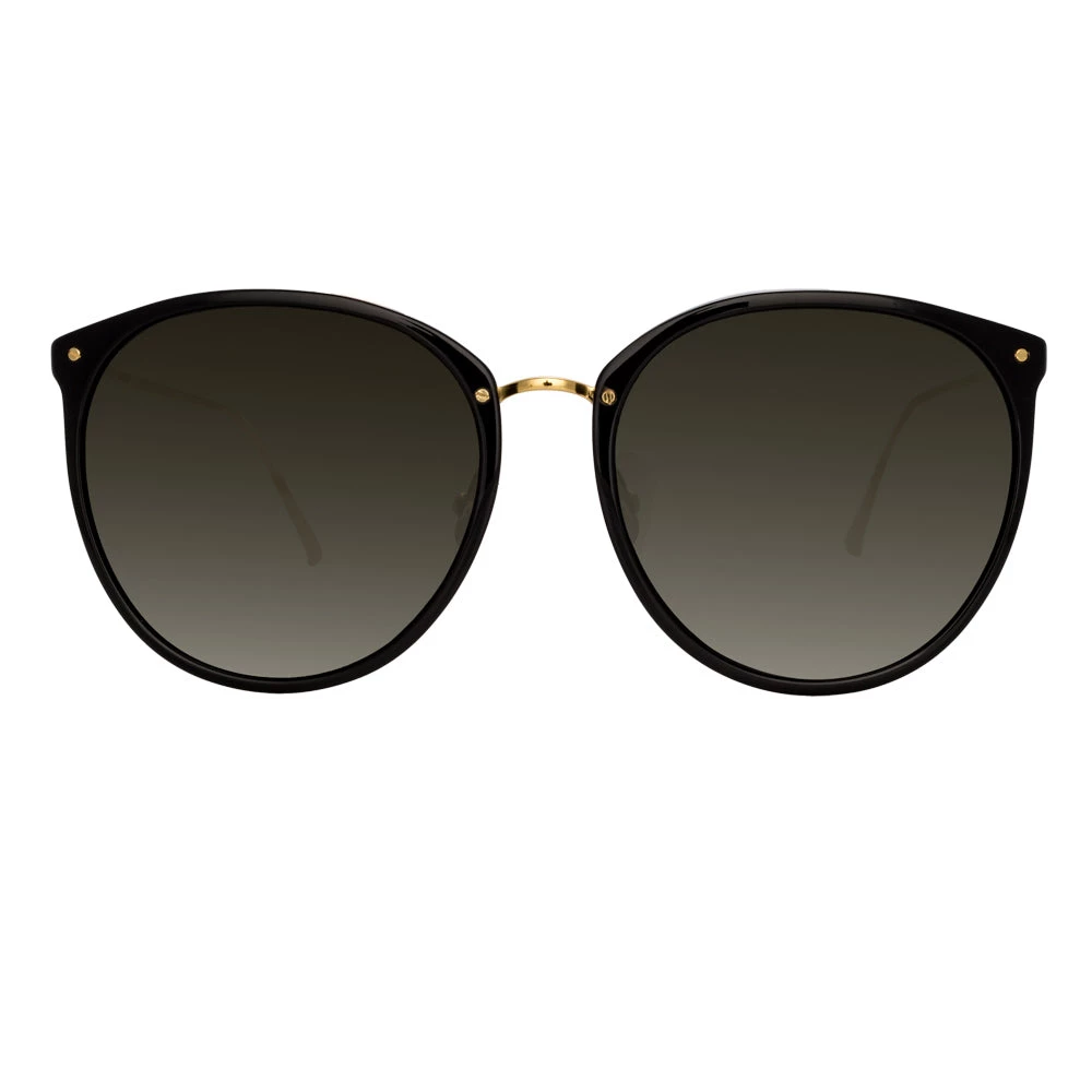 Linda Farrow The Kings | Oversized Sunglasses In Black Frame (C1) 1 Linda Farrow The Kings | Oversized Sunglasses In Black Frame (C1)