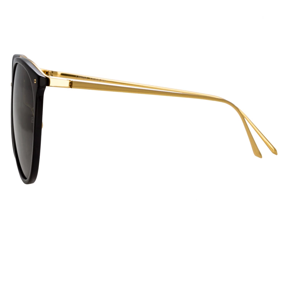 Linda Farrow The Kings | Oversized Sunglasses In Black Frame (C1) 4 Linda Farrow The Kings | Oversized Sunglasses In Black Frame (C1)
