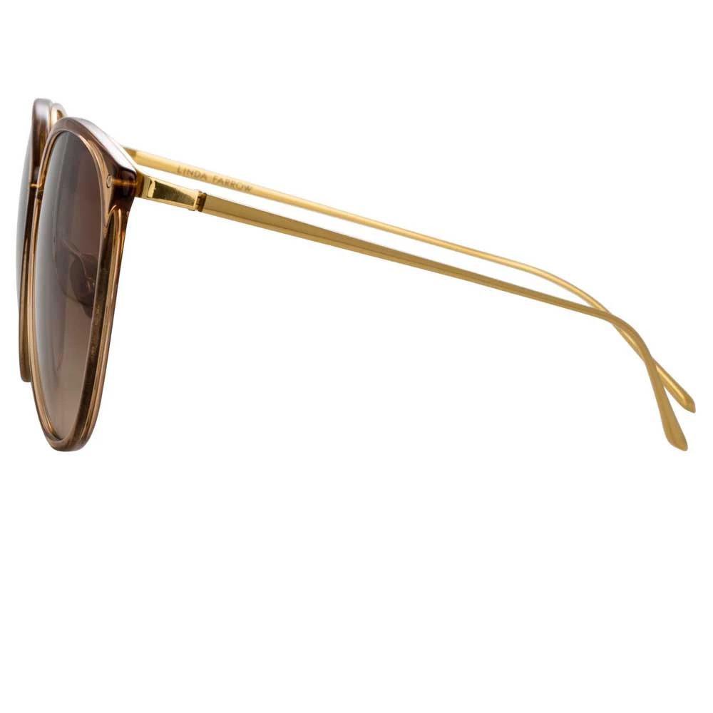 Linda Farrow Women's The Kings | Oversized Sunglasses In Brown Frame (C20) 3 Linda Farrow Women's The Kings | Oversized Sunglasses In Brown Frame (C20)